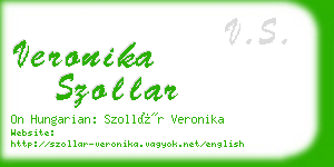 veronika szollar business card